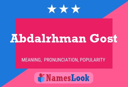 Abdalrhman Gost Name Poster