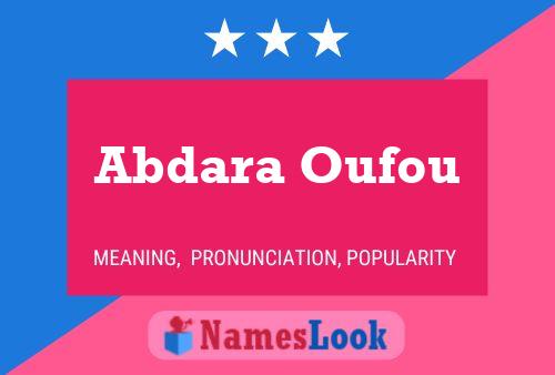 Abdara Oufou Name Poster