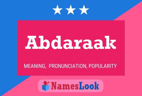 Abdaraak Name Poster