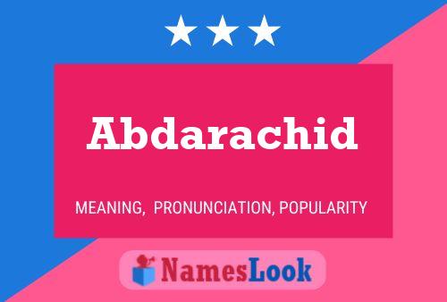 Abdarachid Name Poster