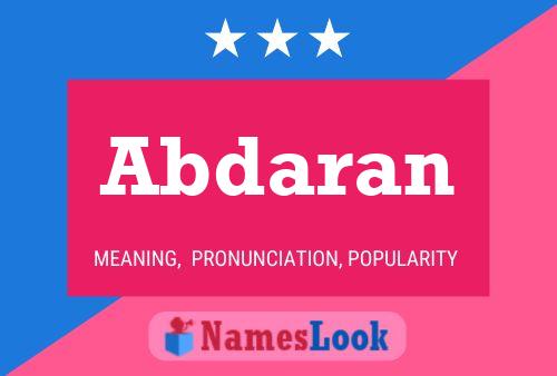 Abdaran Name Poster