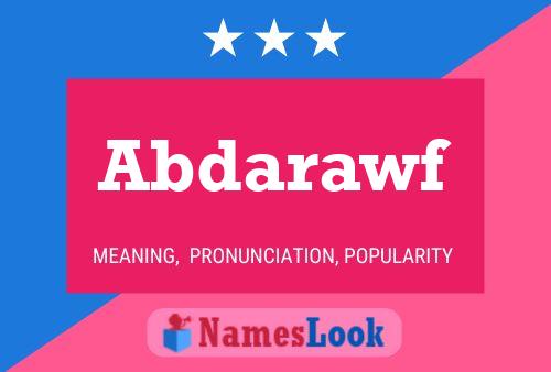 Abdarawf Name Poster