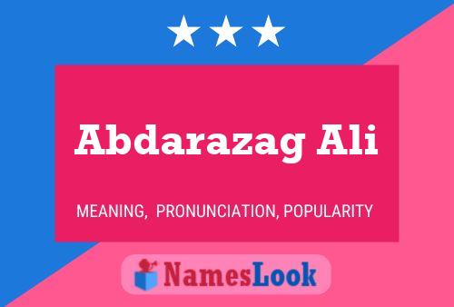 Abdarazag Ali Name Poster