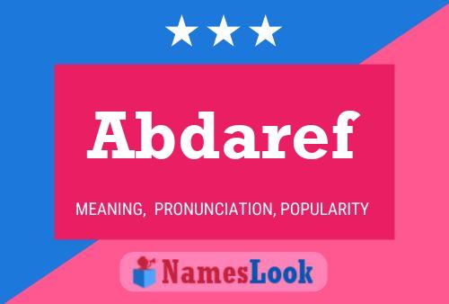 Abdaref Name Poster