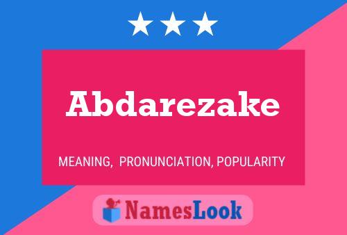 Abdarezake Name Poster