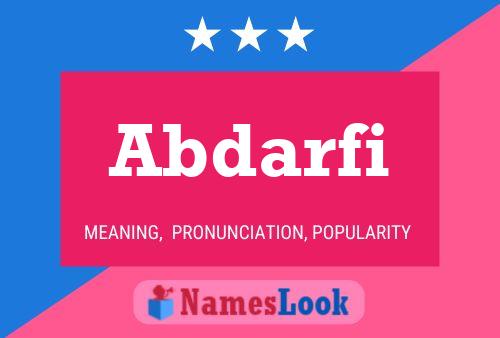 Abdarfi Name Poster