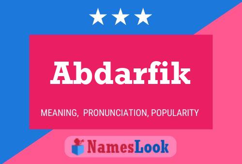 Abdarfik Name Poster