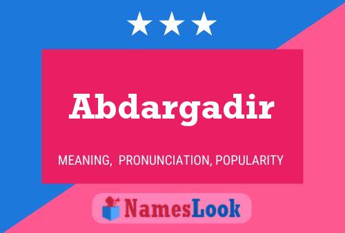 Abdargadir Name Poster