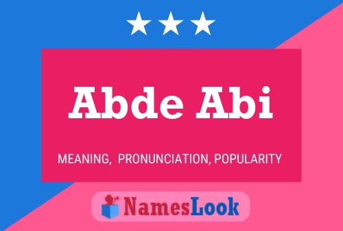 Abde Abi Name Poster