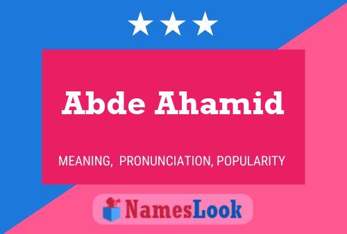 Abde Ahamid Name Poster