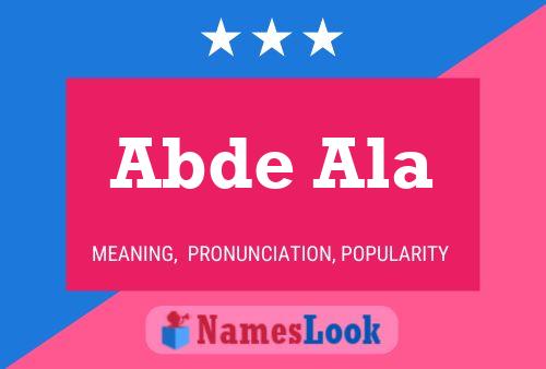 Abde Ala Name Poster