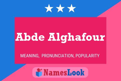 Abde Alghafour Name Poster