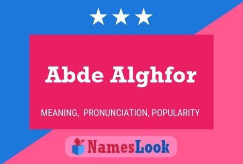 Abde Alghfor Name Poster