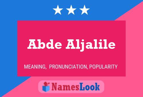 Abde Aljalile Name Poster