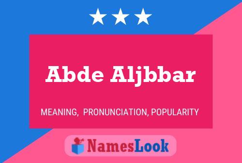 Abde Aljbbar Name Poster