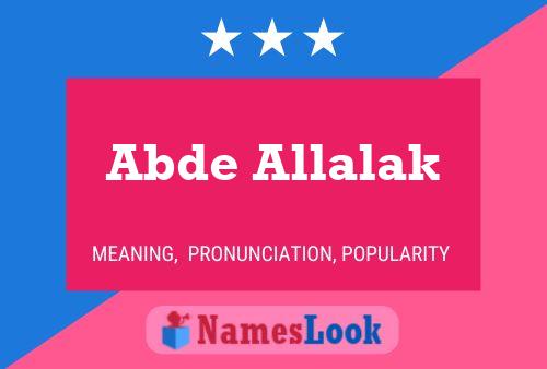 Abde Allalak Name Poster