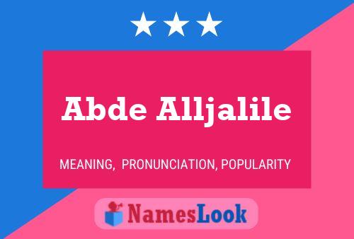 Abde Alljalile Name Poster