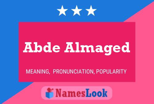 Abde Almaged Name Poster