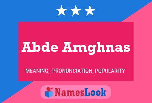 Abde Amghnas Name Poster