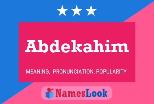 Abdekahim Name Poster