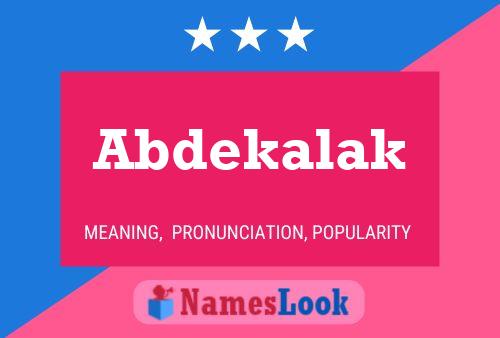 Abdekalak Name Poster