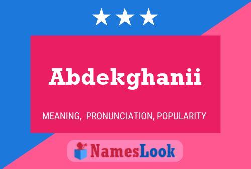 Abdekghanii Name Poster