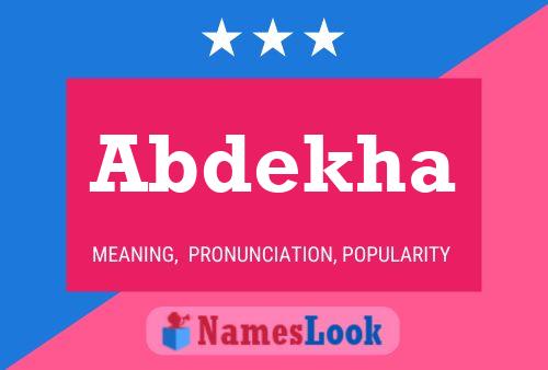 Abdekha Name Poster