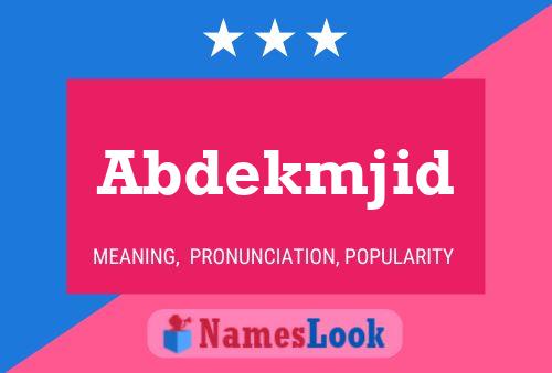 Abdekmjid Name Poster