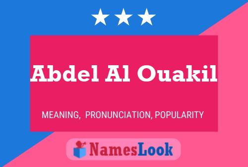 Abdel Al Ouakil Name Poster