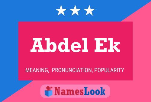 Abdel Ek Name Poster