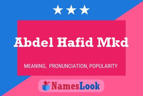 Abdel Hafid Mkd Name Poster