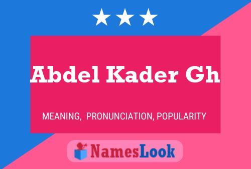 Abdel Kader Gh Name Poster