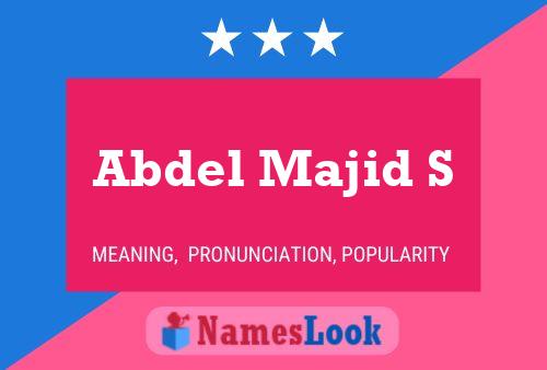 Abdel Majid S Name Poster