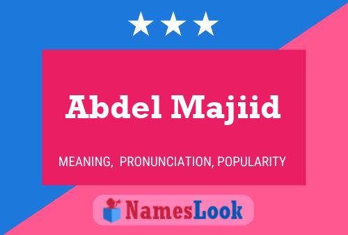 Abdel Majiid Name Poster