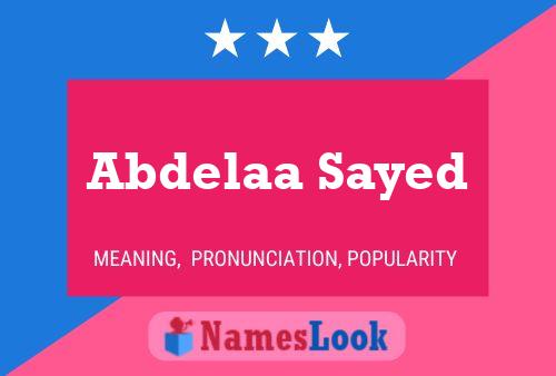 Abdelaa Sayed Name Poster