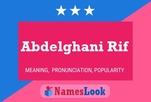 Abdelghani Rif Name Poster