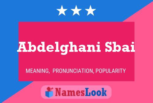 Abdelghani Sbai Name Poster