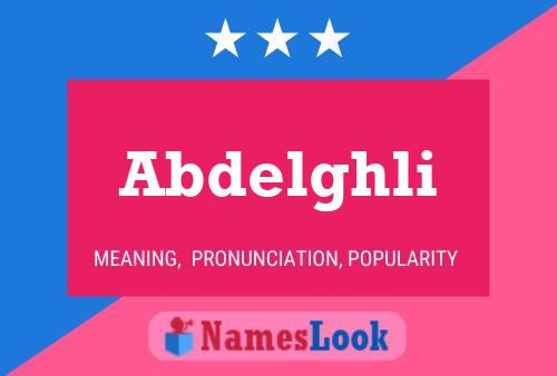 Abdelghli Name Poster