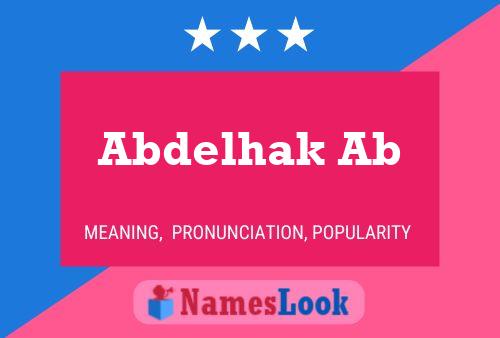 Abdelhak Ab Name Poster