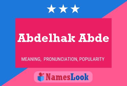 Abdelhak Abde Name Poster