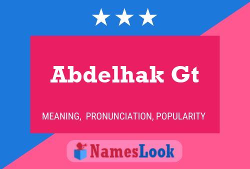 Abdelhak Gt Name Poster