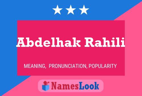 Abdelhak Rahili Name Poster