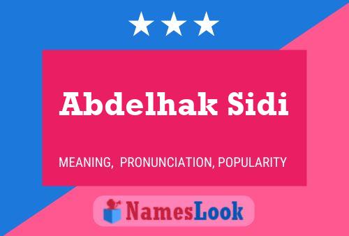 Abdelhak Sidi Name Poster