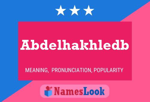 Abdelhakhledb Name Poster