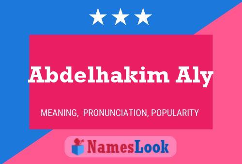 Abdelhakim Aly Name Poster