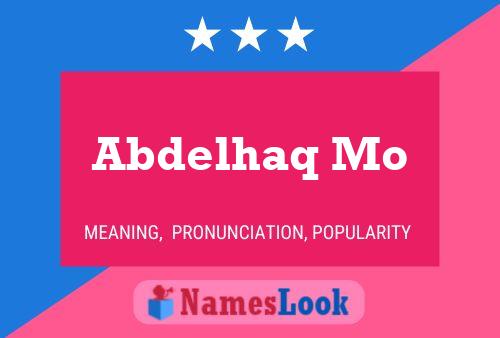 Abdelhaq Mo Name Poster