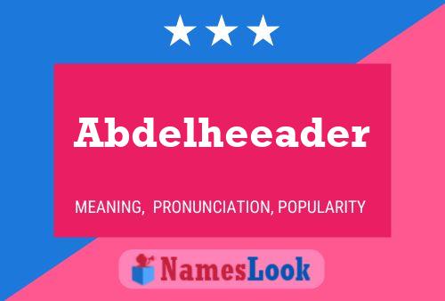 Abdelheeader Name Poster