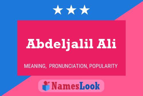 Abdeljalil Ali Name Poster