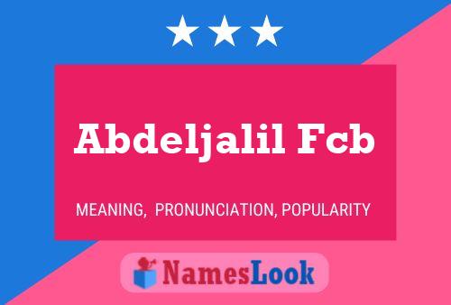 Abdeljalil Fcb Name Poster