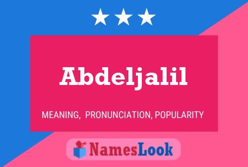 Abdeljalil Name Poster